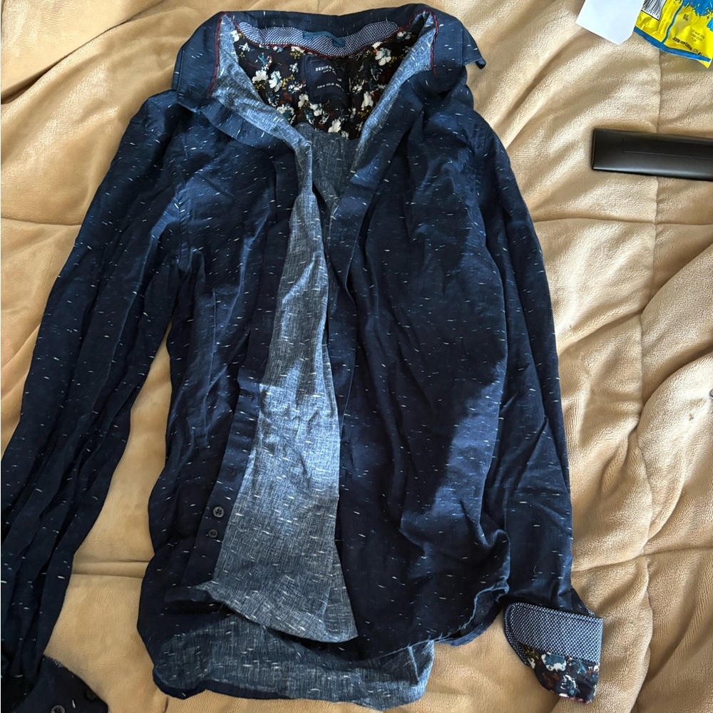 Denim & Flower Floral Accent Shirt